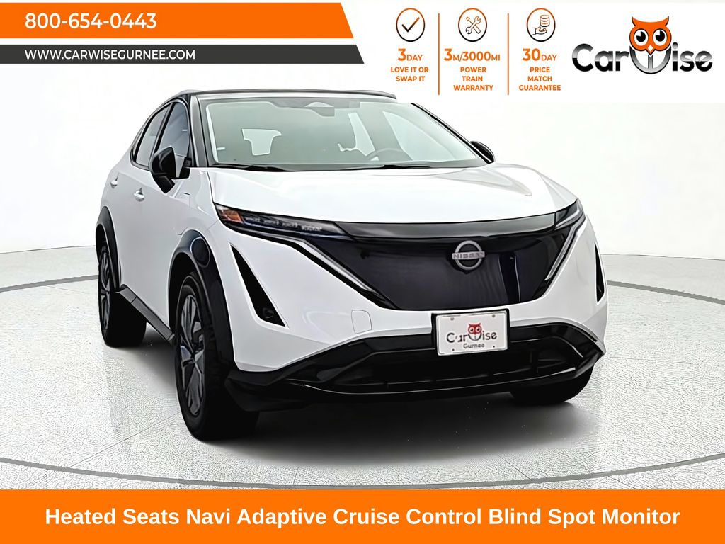 Everest White Pearl Tricoat/Black Diamond Pearl 2024 Nissan Ariya SUV / Crossover All-Wheel Drive Continuously Variable Transmission