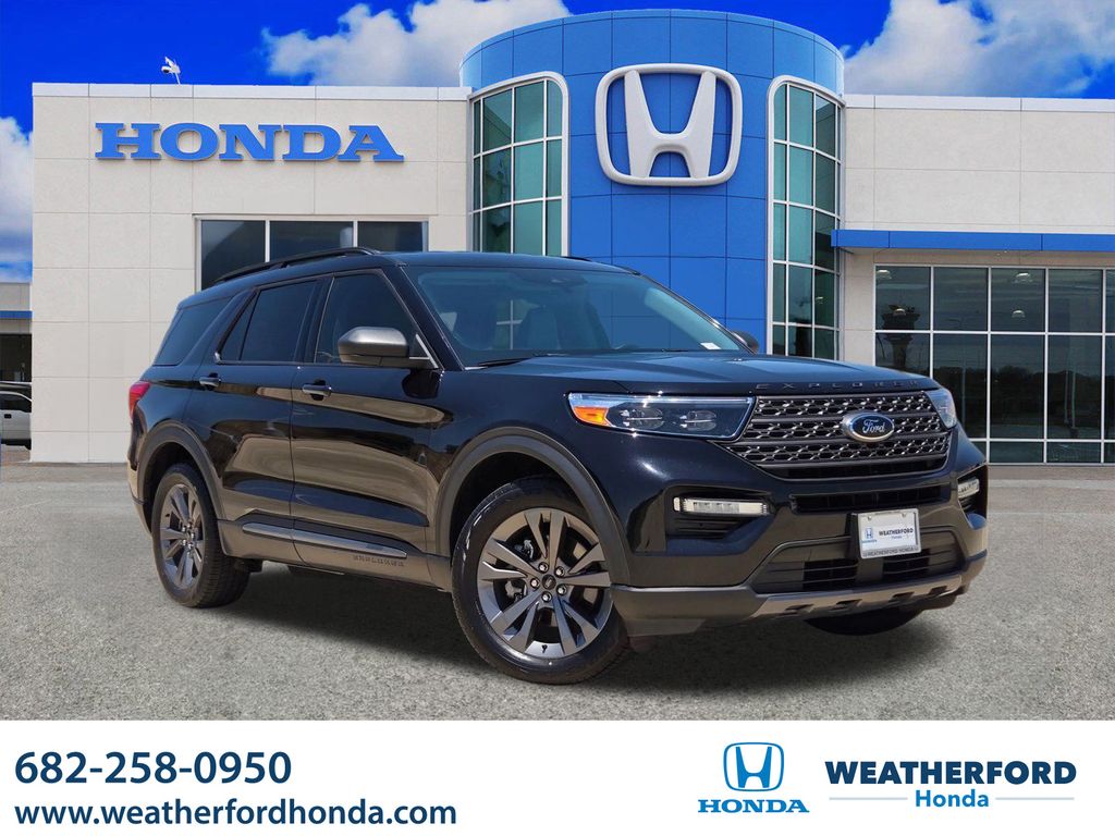 Black Metallic 2021 Ford Explorer SUV / Crossover All-Wheel Drive Automatic
