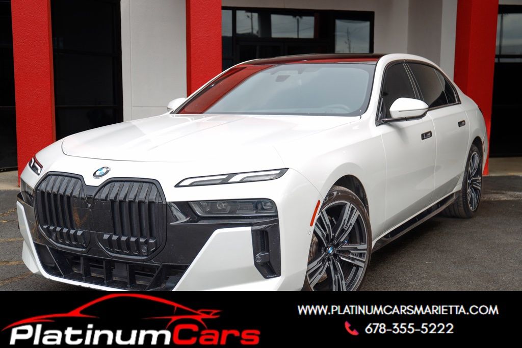 Mineral White Metallic 2023 BMW 7 Series 740i RWD Sedan Rear-Wheel Drive 8-Speed Automatic