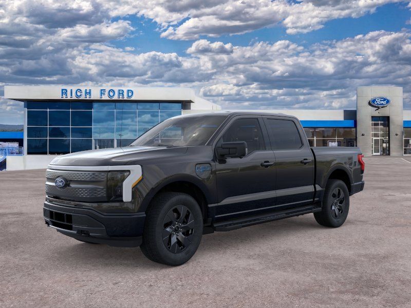 Agate Black Metallic 2025 Ford F-150 Lightning Pickup Truck All-Wheel Drive Automatic
