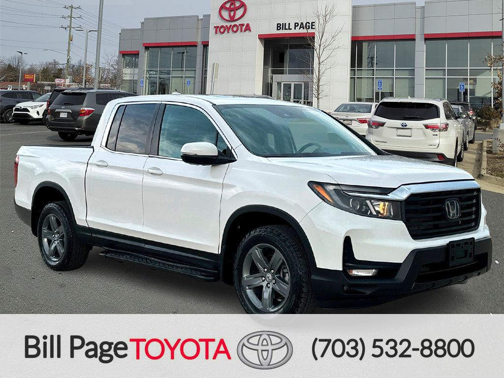 Platinum White Pearl 2023 Honda Ridgeline Pickup Truck All-Wheel Drive 9-Speed Automatic