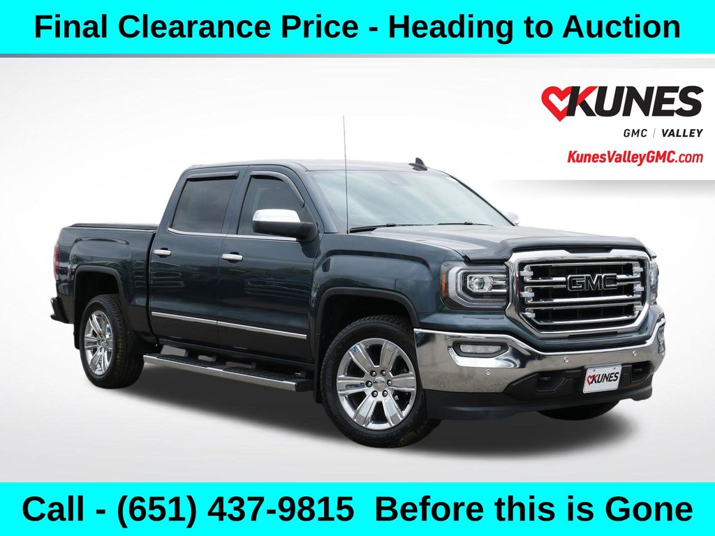 Dark Slate Metallic 2017 GMC Sierra 1500 SLT Crew Cab 4WD Pickup Truck Four-Wheel Drive 8-Speed Automatic Overdrive