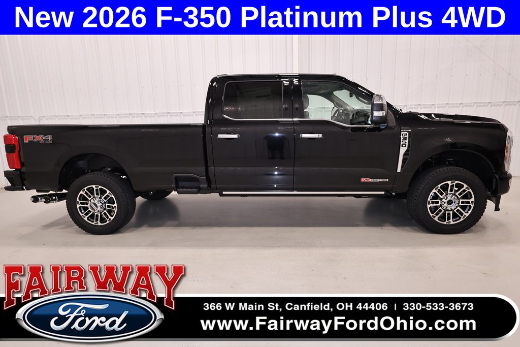 Agate Black Metallic 2026 Ford F-350 Super Duty Pickup Truck Four-Wheel Drive Automatic