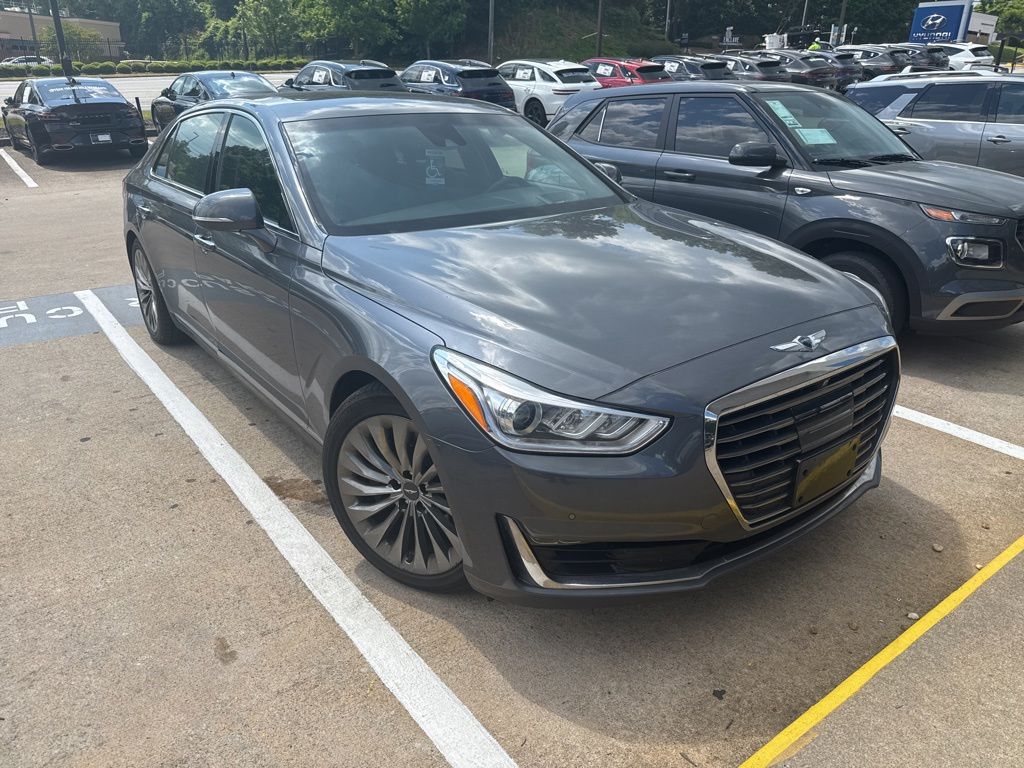Gray Metallic 2017 Genesis G90 Ultimate Sedan Rear-Wheel Drive 8-Speed Automatic