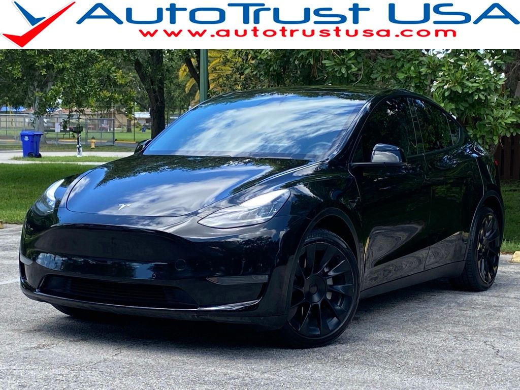Black 2021 Tesla Model Y SUV / Crossover All-Wheel Drive 1-Speed Automatic