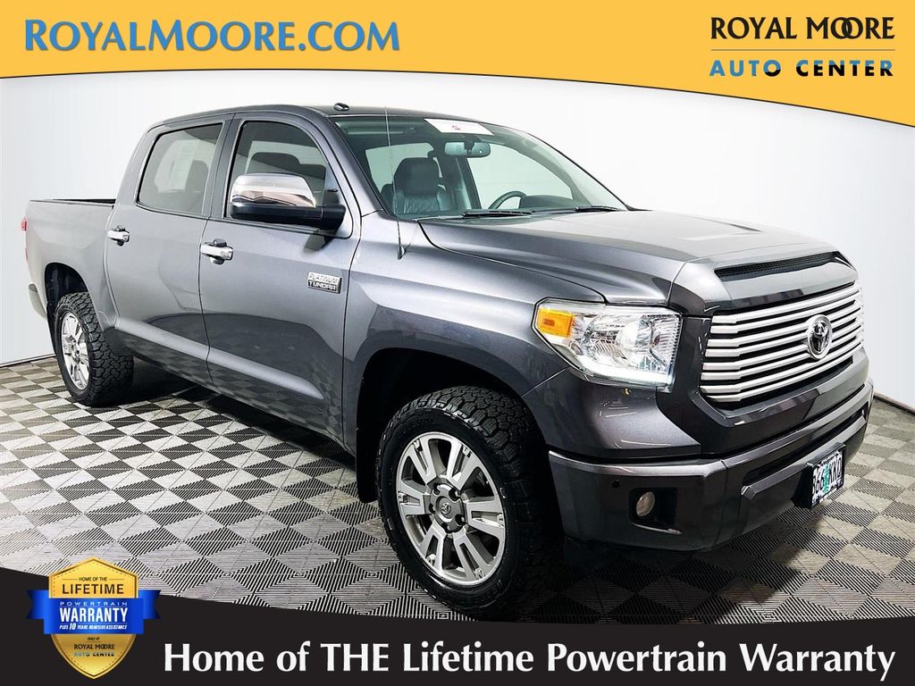 Magnetic Gray Metallic 2017 Toyota Tundra Platinum CrewMax 5.7L 4WD Pickup Truck Four-Wheel Drive 6-Speed Automatic Overdrive