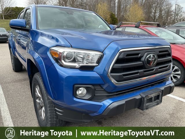 Blue 2018 Toyota Tacoma SR5 V6 Double Cab 4WD Pickup Truck Four-Wheel Drive 6-Speed Automatic