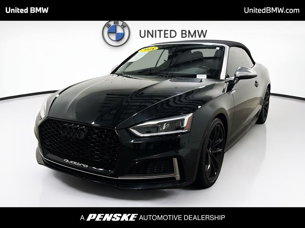 Black Metallic 2018 Audi S5 3.0T quattro Premium Plus Cabriolet AWD Convertible All-Wheel Drive 8-Speed Automatic