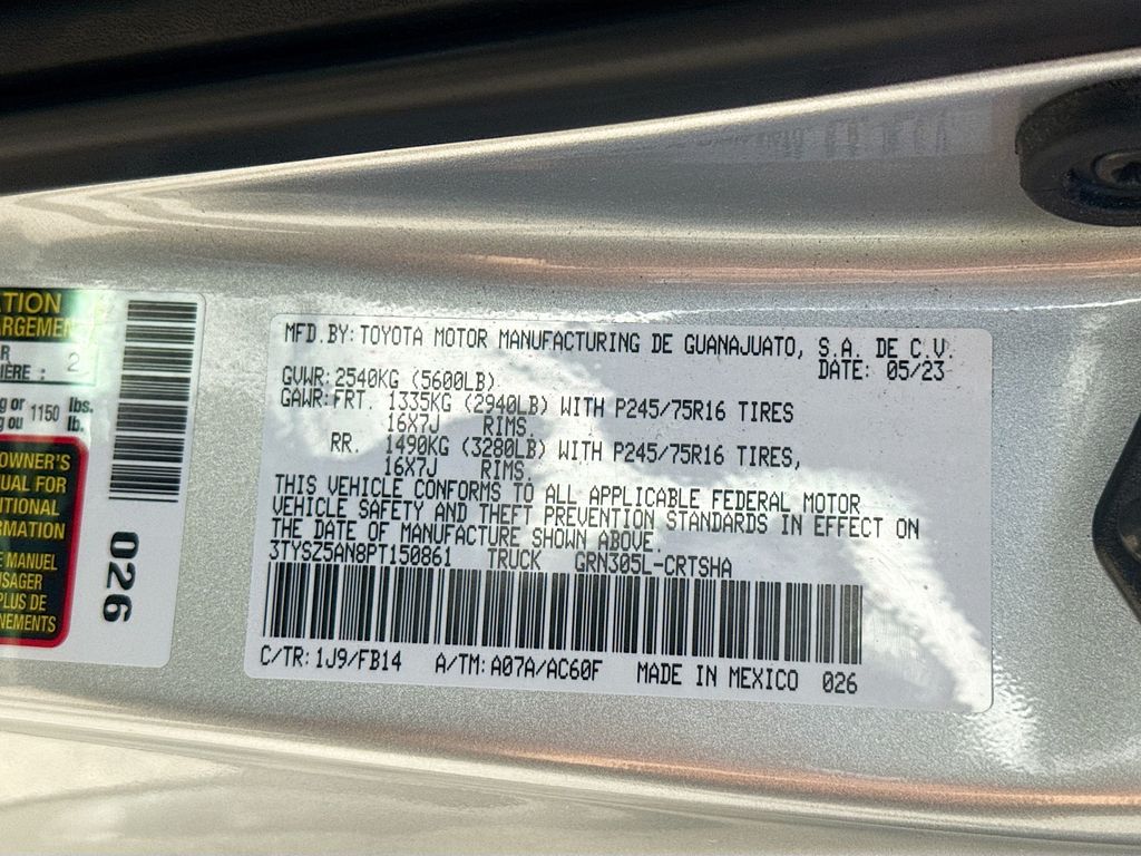 2023 Toyota Tacoma SR Silver at Gullo Toyota