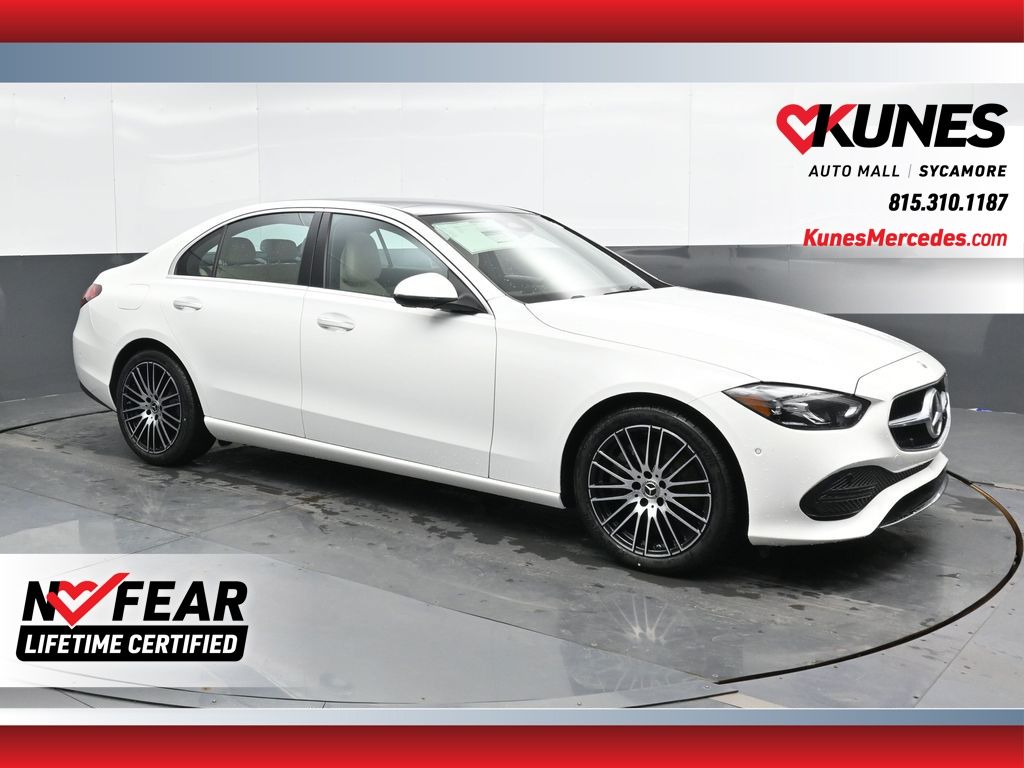 Polar White 2025 Mercedes-Benz C-Class Sedan All-Wheel Drive 9-Speed Automatic
