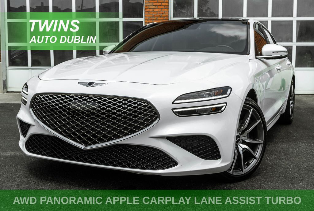Uyuni White 2022 Genesis G70 Sedan Rear-Wheel Drive 8-Speed Automatic