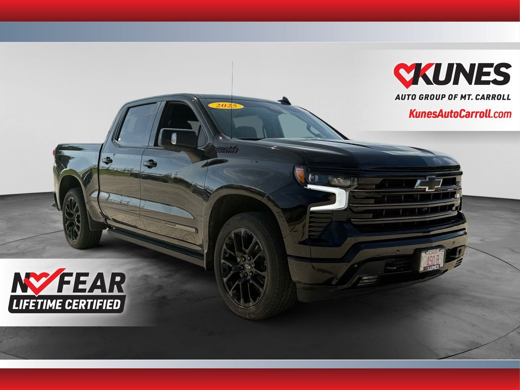 Black 2025 Chevrolet Silverado 1500 Pickup Truck Four-Wheel Drive Automatic
