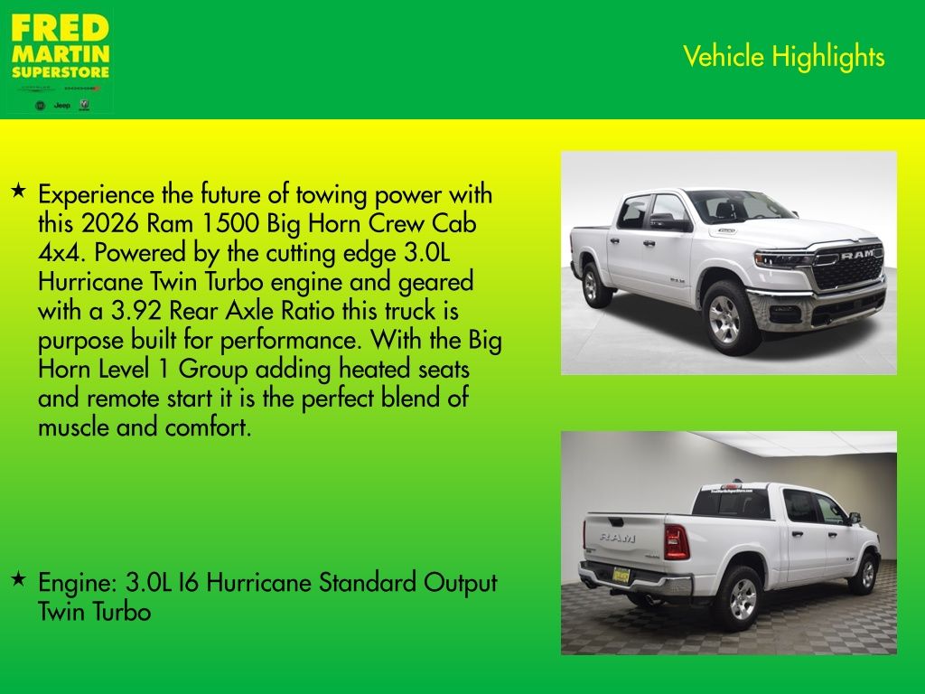 new 2026 Ram 1500 car, priced at $48,262