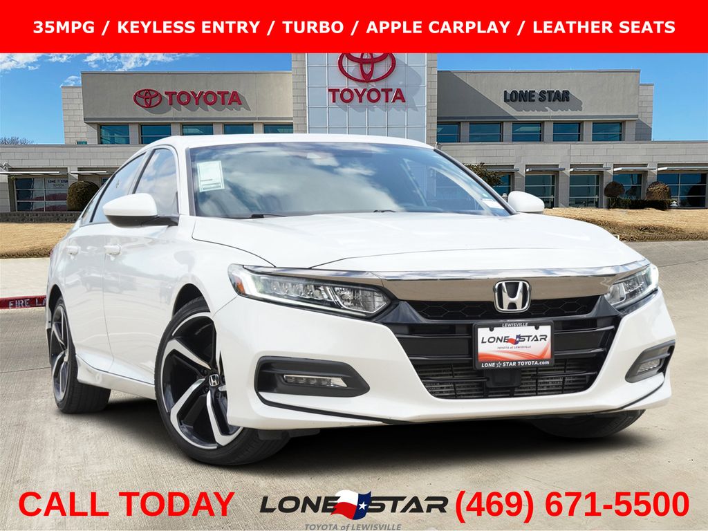 Platinum White Pearl 2018 Honda Accord 1.5T Sport FWD Sedan Front-Wheel Drive Continuously Variable Transmission