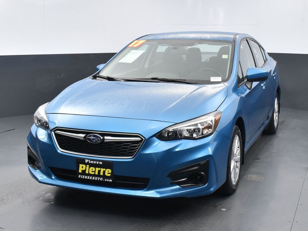 Island Blue 2017 Subaru Impreza 2.0i Premium Sedan All-Wheel Drive Continuously Variable Transmission