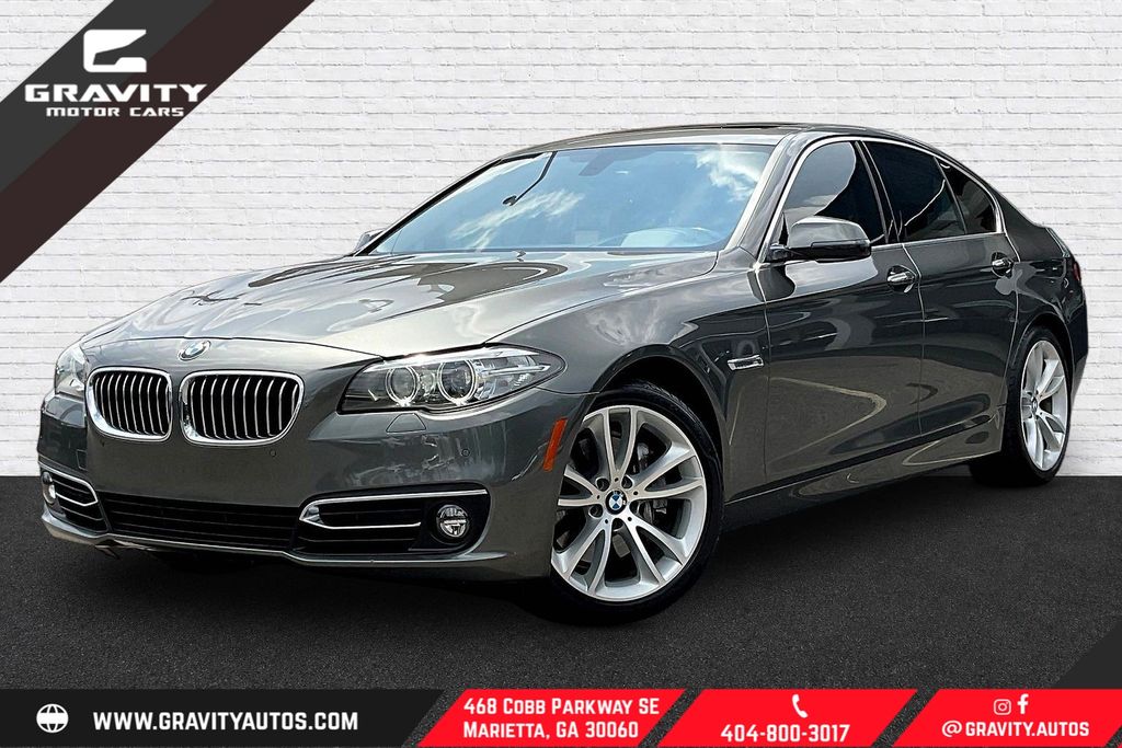 Gray Metallic 2015 BMW 5 Series Sedan Rear-Wheel Drive 8-Speed Automatic