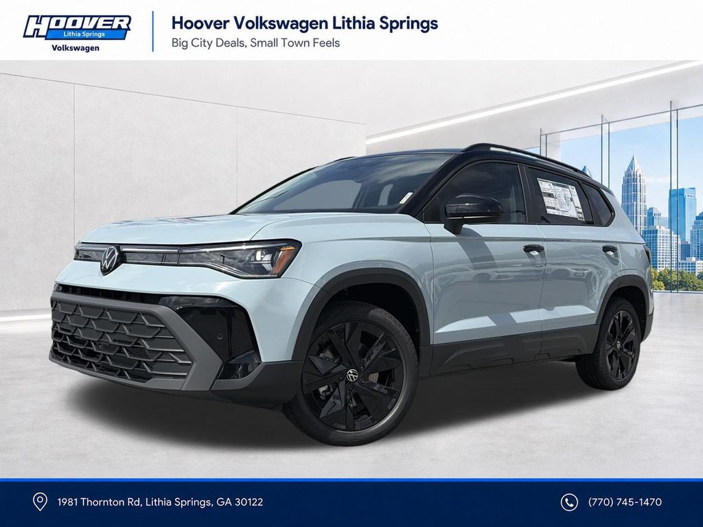 Monument Gray w/Deep Black Roof 2026 Volkswagen Taos SUV / Crossover Front-Wheel Drive 8-Speed Automatic
