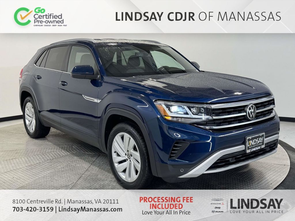 Tourmaline Blue Metallic 2022 Volkswagen Atlas Cross Sport V6 SE 4Motion AWD with Technology SUV / Crossover All-Wheel Drive 8-Speed Automatic