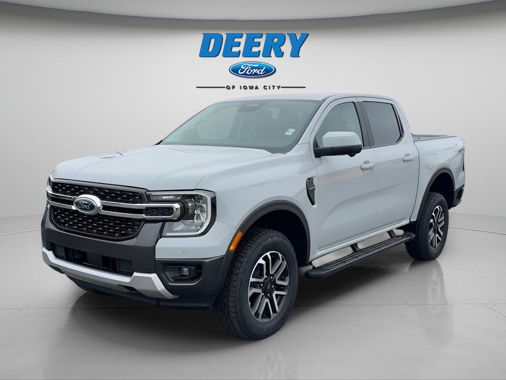 White 2026 Ford Ranger Lariat SuperCrew 4WD Pickup Truck Four-Wheel Drive Automatic