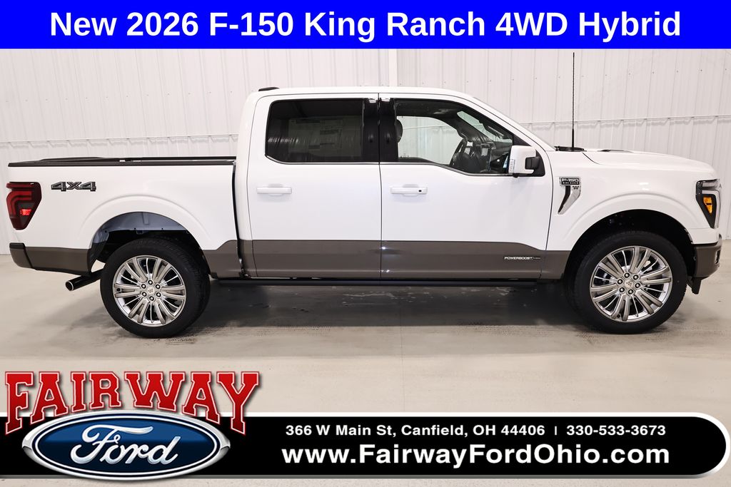 Star White Metallic Tri-Coat 2026 Ford F-150 King Ranch SuperCrew 4WD Pickup Truck Four-Wheel Drive Automatic