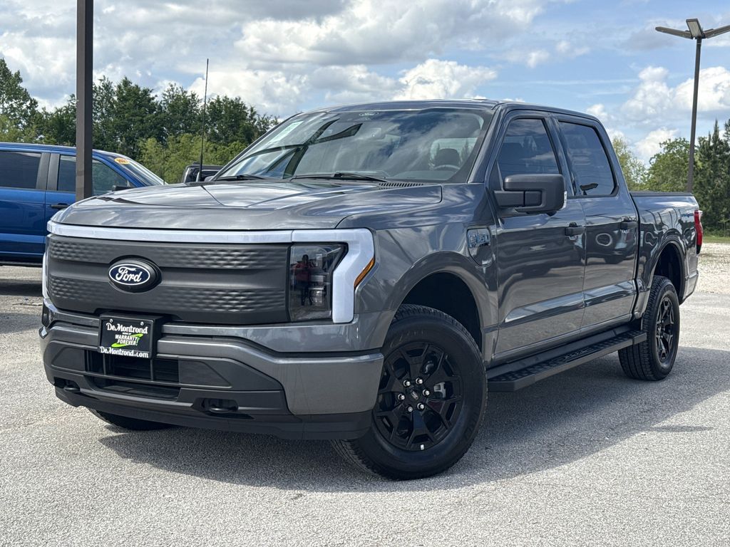 Carbonized Gray Metallic 2025 Ford F-150 Lightning XLT SuperCrew AWD Pickup Truck All-Wheel Drive Automatic