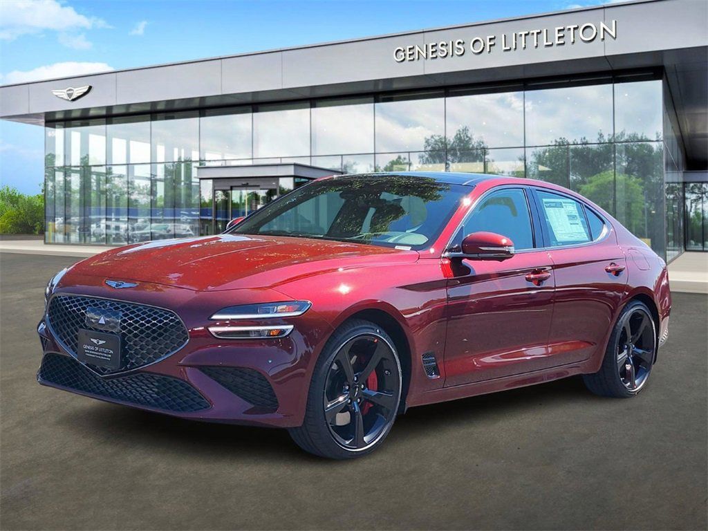 Cavendish Red 2026 Genesis G70 3.3T Sport Prestige AWD Sedan All-Wheel Drive 8-Speed Automatic