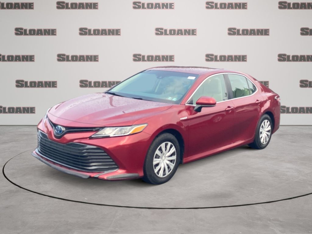 Pearl 2019 Toyota Camry Hybrid Sedan Front-Wheel Drive Continuously Variable Transmission