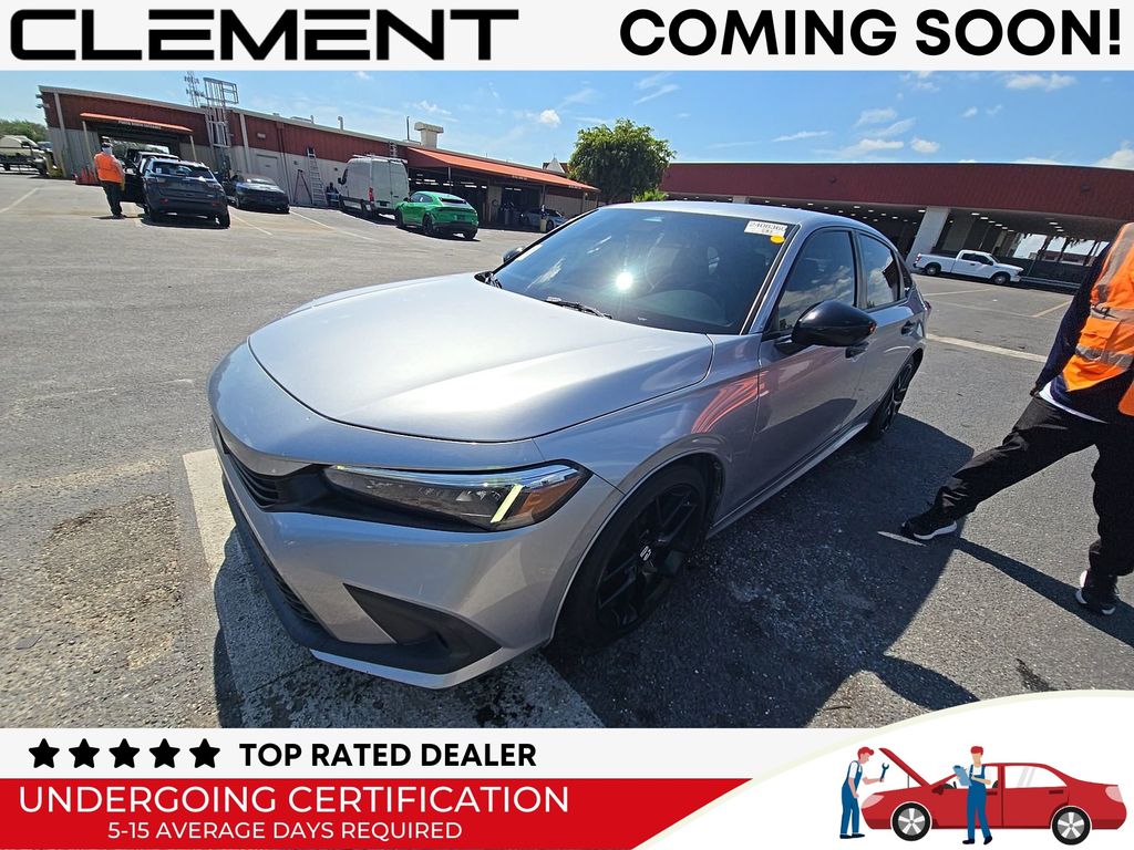 Lunar Silver Metallic 2023 Honda Civic Sedan Front-Wheel Drive Continuously Variable Transmission