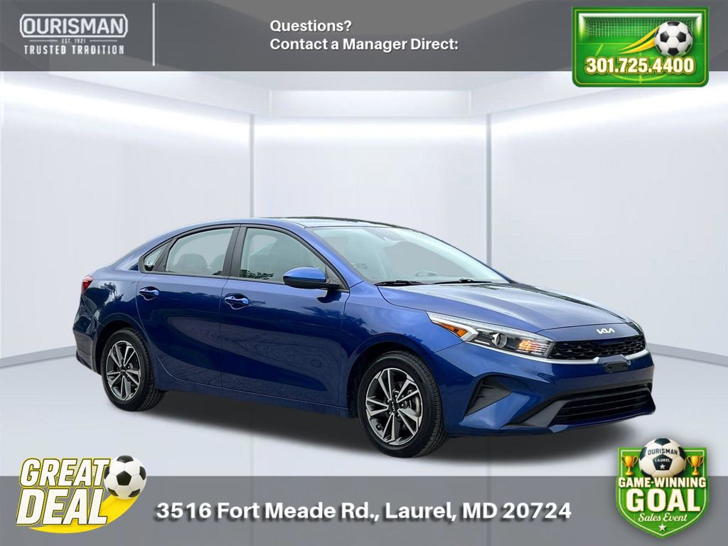 Deep Sea Blue 2023 Kia Forte LXS FWD Sedan Front-Wheel Drive Continuously Variable Transmission