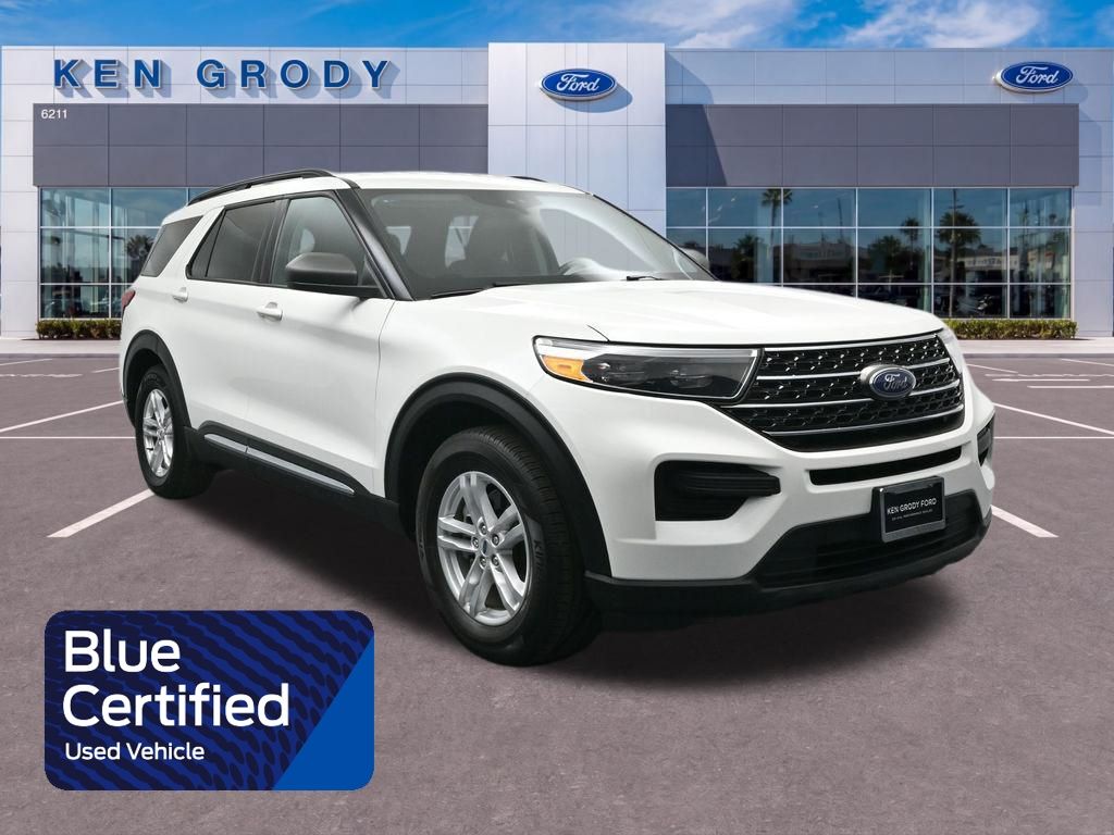 Star White Metallic Tri-Coat 2023 Ford Explorer SUV / Crossover Rear-Wheel Drive Automatic