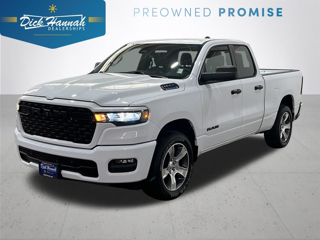 Bright White Clearcoat 2025 RAM 1500 Pickup Truck Four-Wheel Drive 8-Speed Automatic