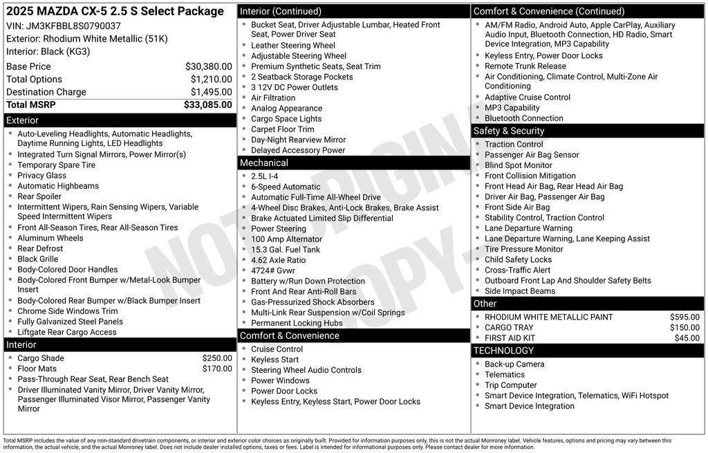 2025 Mazda CX-5 S Select Package's photo