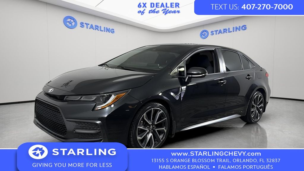 Black Sand Pearl 2020 Toyota Corolla SE FWD Sedan Front-Wheel Drive Continuously Variable Transmission