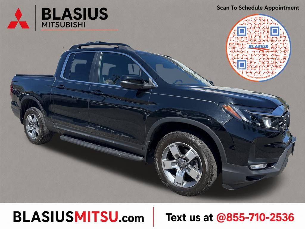 Crystal Black Pearl 2024 Honda Ridgeline Pickup Truck All-Wheel Drive 9-Speed Automatic