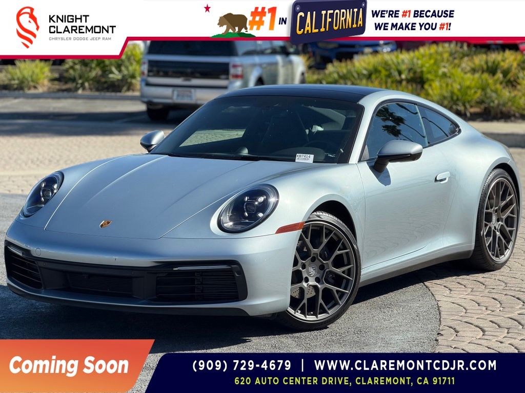 Dolomite Silver Metallic 2022 Porsche 911 Coupe Rear-Wheel Drive 8-Speed Automatic