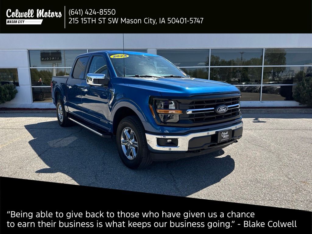 Atlas Blue Metallic 2024 Ford F-150 Pickup Truck Four-Wheel Drive Automatic