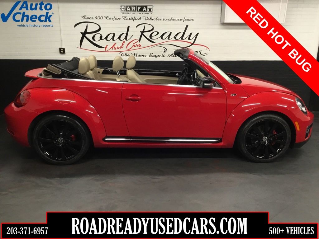 Tornado Red/Beige Roof 2014 Volkswagen Beetle Convertible Front-Wheel Drive 6-Speed Dual Clutch