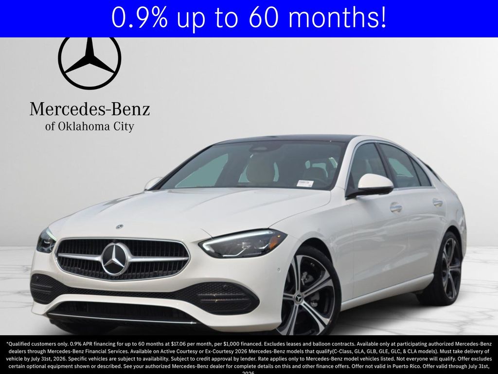 Polar White 2026 Mercedes-Benz C-Class Sedan All-Wheel Drive 9-Speed Automatic