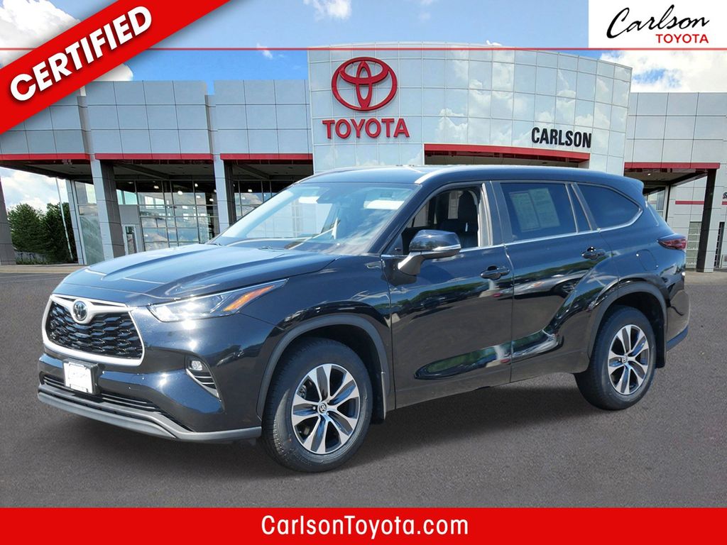 Midnight Black Metallic 2024 Toyota Highlander XLE AWD SUV / Crossover All-Wheel Drive 8-Speed Automatic