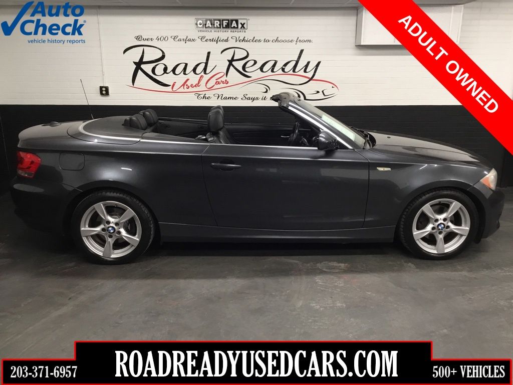Gray (Mineral Grey Metallic) 2013 BMW 1 Series Convertible Rear-Wheel Drive 6-Speed Automatic