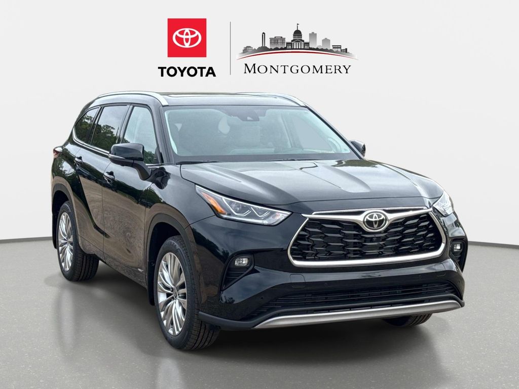 Midnight Black Metallic 2026 Toyota Highlander Hybrid Platinum AWD SUV / Crossover All-Wheel Drive Continuously Variable Transmission
