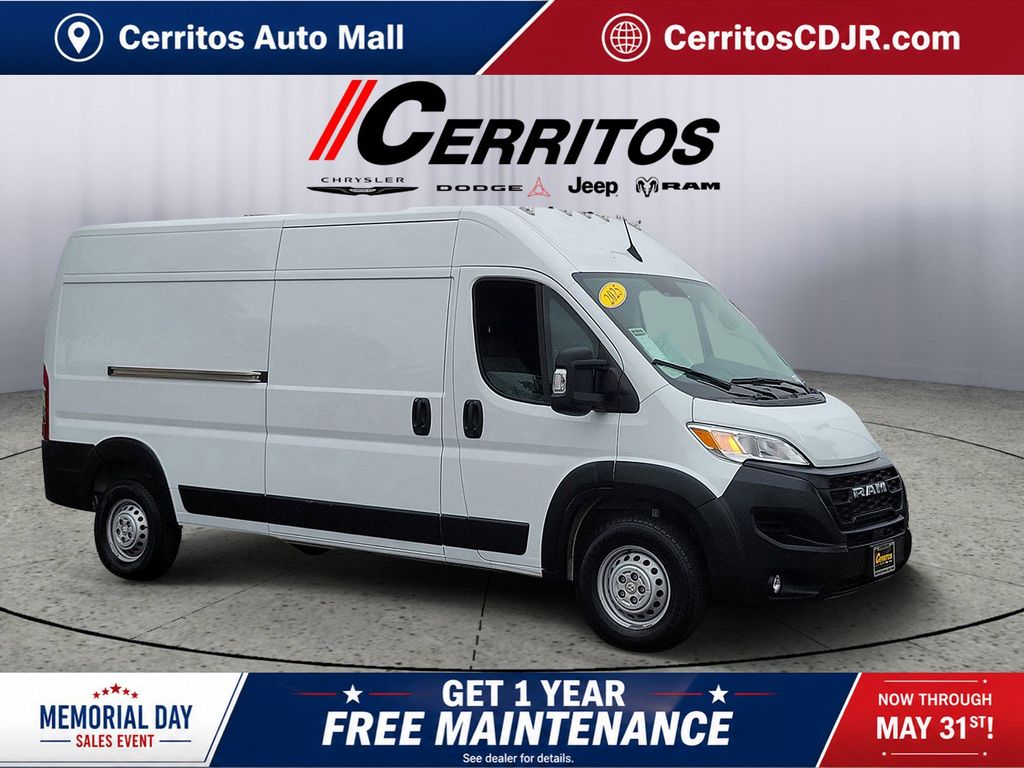 Bright White Clearcoat 2025 RAM ProMaster Van 9-Speed Automatic