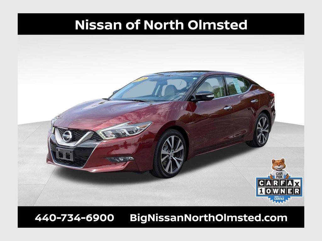 Red 2016 Nissan Maxima Sedan Front-Wheel Drive Continuously Variable Transmission
