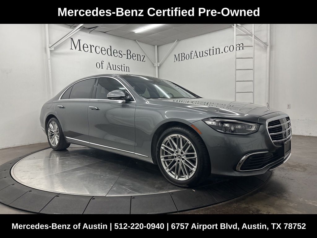Selenite Gray/Cirrus Silv 2021 Mercedes-Benz S-Class S 580 Sedan 4MATIC Sedan All-Wheel Drive 9-Speed Automatic
