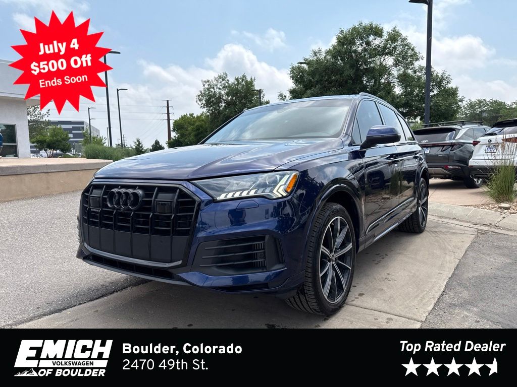 Blue Metallic 2023 Audi Q7 SUV / Crossover All-Wheel Drive 8-Speed Automatic