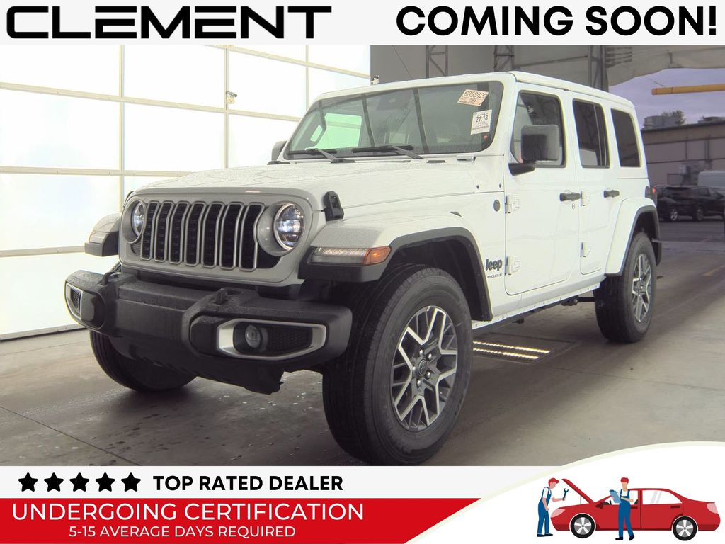 Bright White Clearcoat 2025 Jeep Wrangler Sahara 4-Door 4WD SUV / Crossover Four-Wheel Drive 8-Speed Automatic