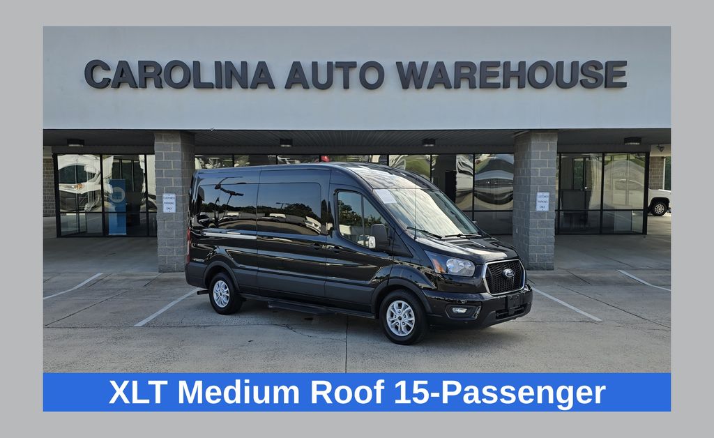 Black Metallic 2025 Ford Transit Passenger Van Rear-Wheel Drive 
