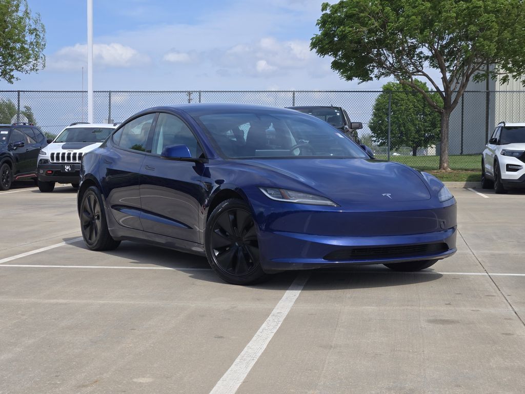 Blue 2025 Tesla Model 3 Long Range AWD Sedan All-Wheel Drive 1-Speed Automatic