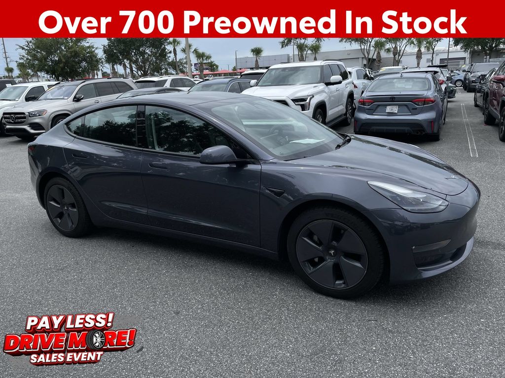 Gray 2022 Tesla Model 3 Sedan All-Wheel Drive 1-Speed Automatic