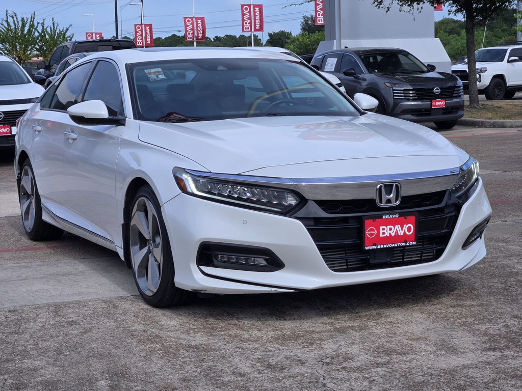 2018 Honda Accord Touring 2.0T White at Bayshore Chrysler Jeep Dodge Ram